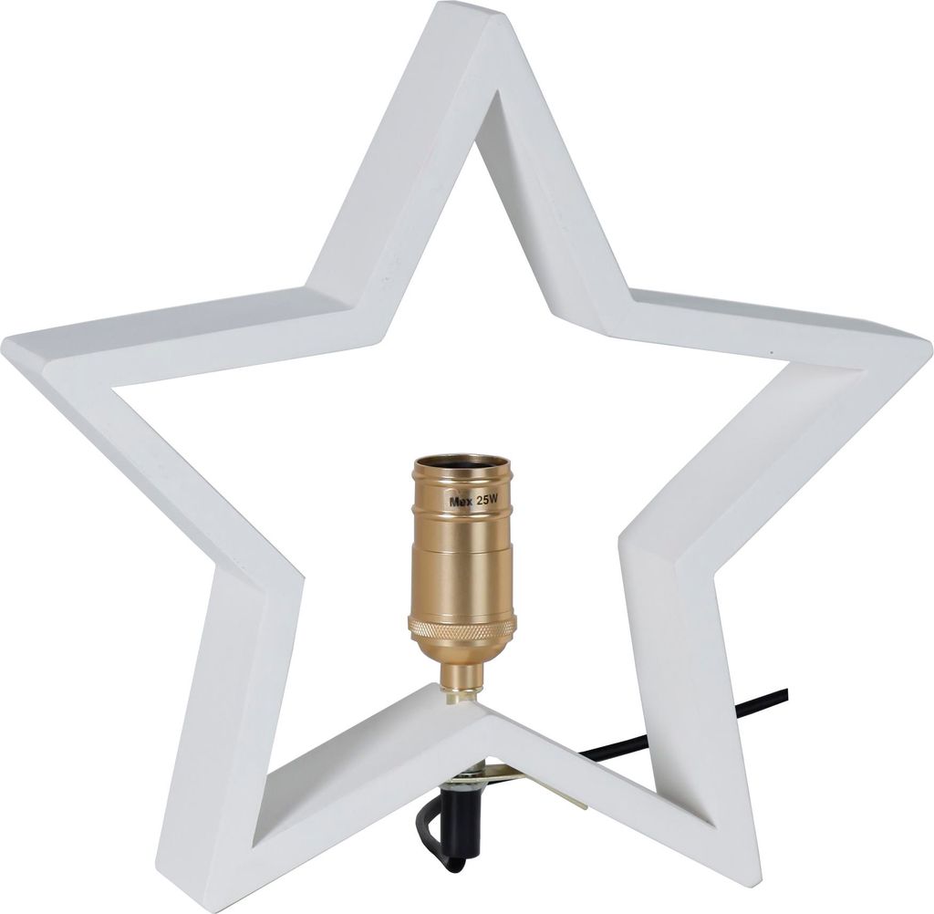 Star Trading 257-31, Leichte Dekorationsfigur, Weiß, Holz, IP20, CE, 1 Glühbirne(n)