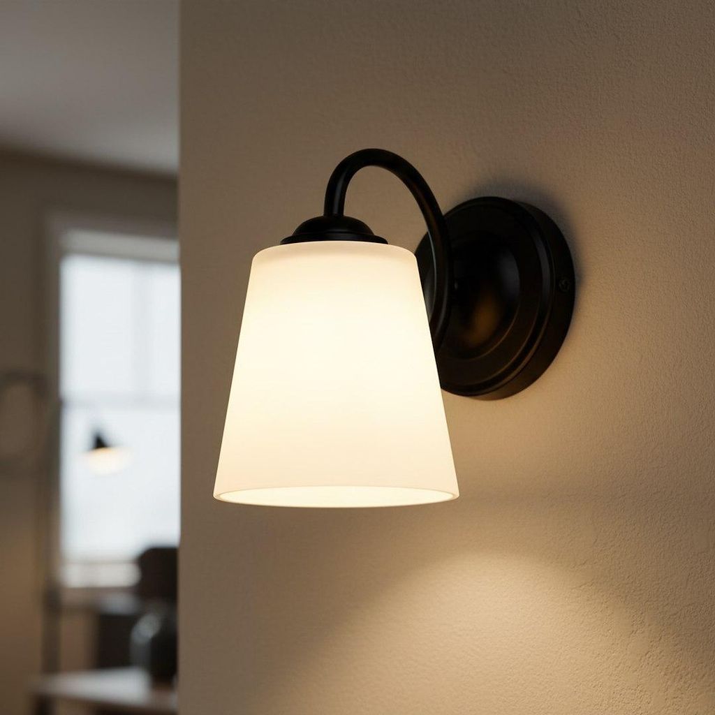 Applique PAFOS nera 1xE27x20W in metallo, dimensioni: Immagine del prodotto 