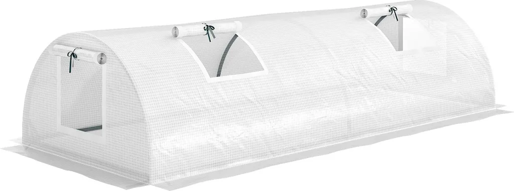 Serre de jardin 200x80x45 cm en acier galvanisé avec toit arrondi