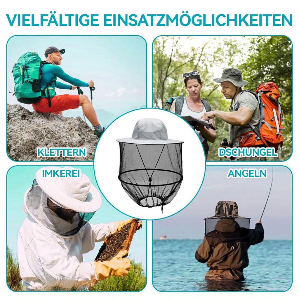Imkerhut Mit Schleier – Moskitonetz, Fischerhut, Verstellbarer Kinnriemen, Für Bienen, Fliegen & Mücken Imkerhut Mit Schleier – Moskitonetz, Fischerhut, Verstellbarer Kinnriemen, Für Bienen, Fliegen & Mücken