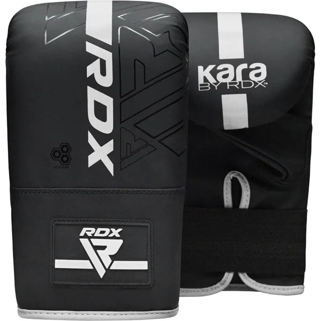 RDX Sports Gants de Sac F6 Noir Mat et Blanc - Équipement de Boxe Pro