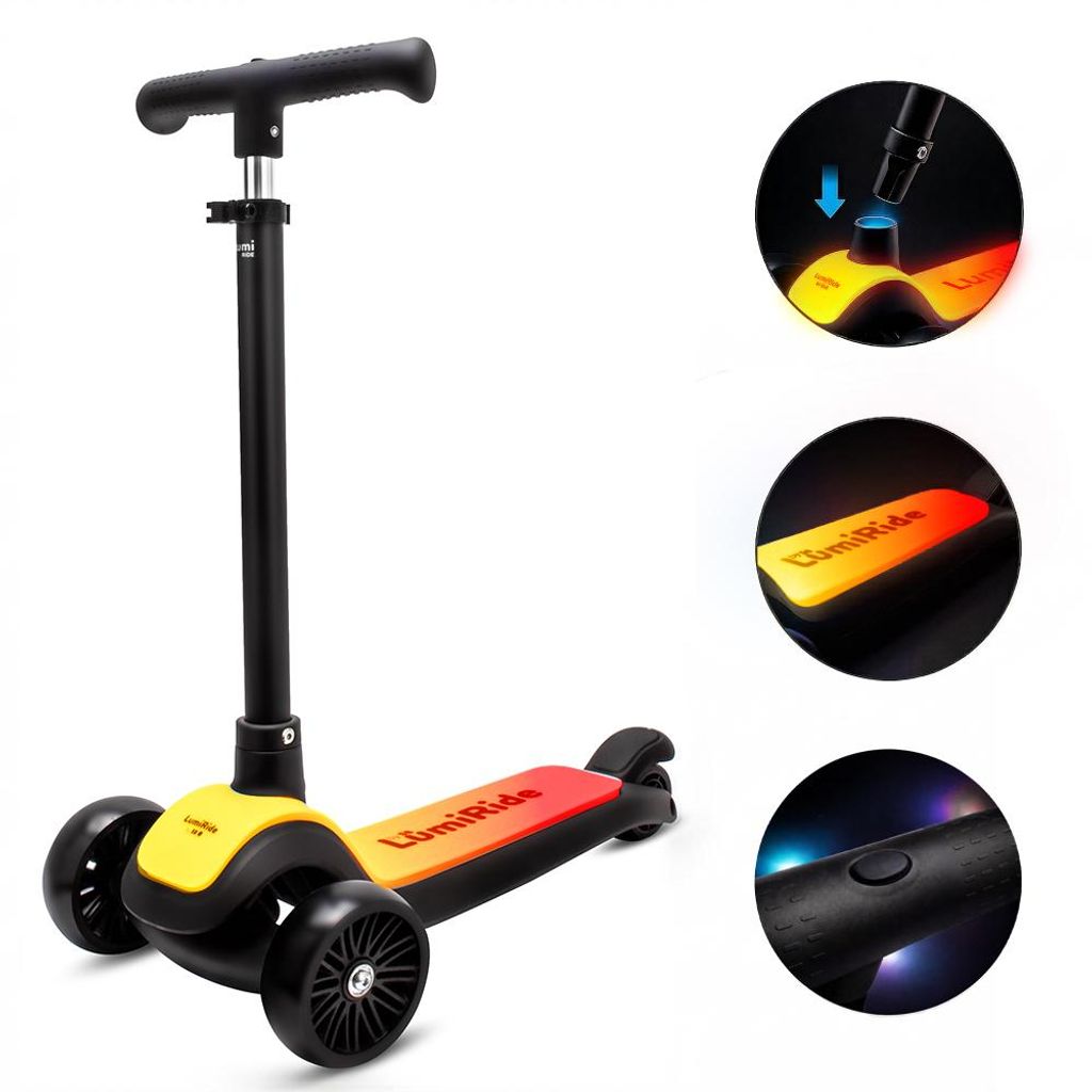 LUMI RIDE Kinder Roller Kinderscooter Dreiradscooter mit Produktbild 