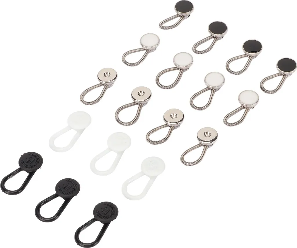 Set 18 Estensori Bottoni Regolabili: Prolunga per Collo e Vita Uomo - 1