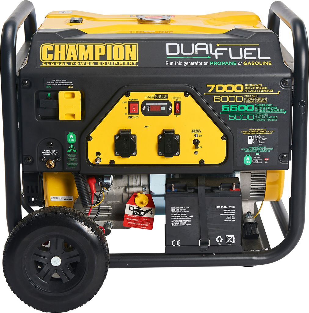 Champion Power Equipment Stromaggregat Benzin + Gas 7000 Produktbild 5