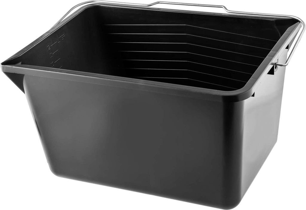 KADAX Farbwanne "Carda", Farbeimer, Stabiler Wassereimer, 12L, Schwarz, 1 Stück