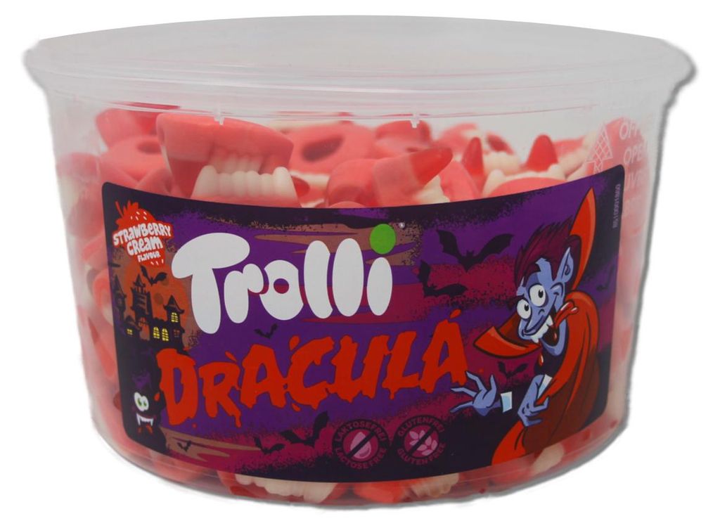 Trolli Dracula Pěnový cukr a ovocné žvýkačky Mini 1050g Obrázek produktu 