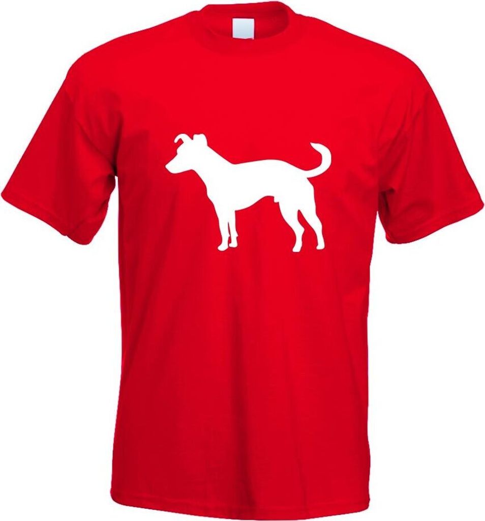 Kiwistar - T-Shirt - rot - Jack Russell Hund Terrier Motiv Bedruckt Funshirt Design Print - mit Motiv Bedruckt - Funshirt Design - Sport - Freizeit...