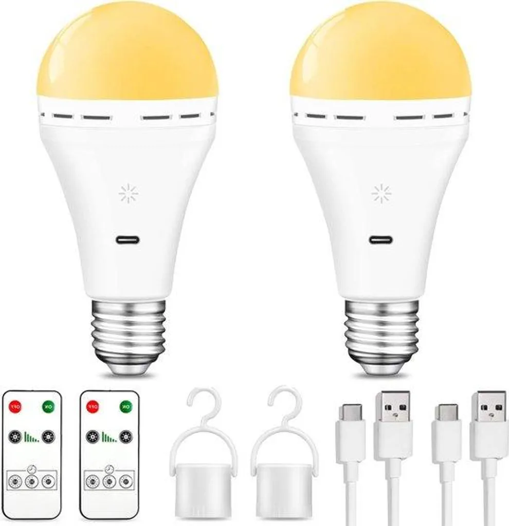 Ampoule LED 7W dimmable avec port USB-C et télécommande pour crochet