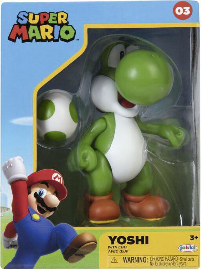 Super Mario Bros Yoshi Spielfigur mit Ei - 10 cm -  Produktbild 