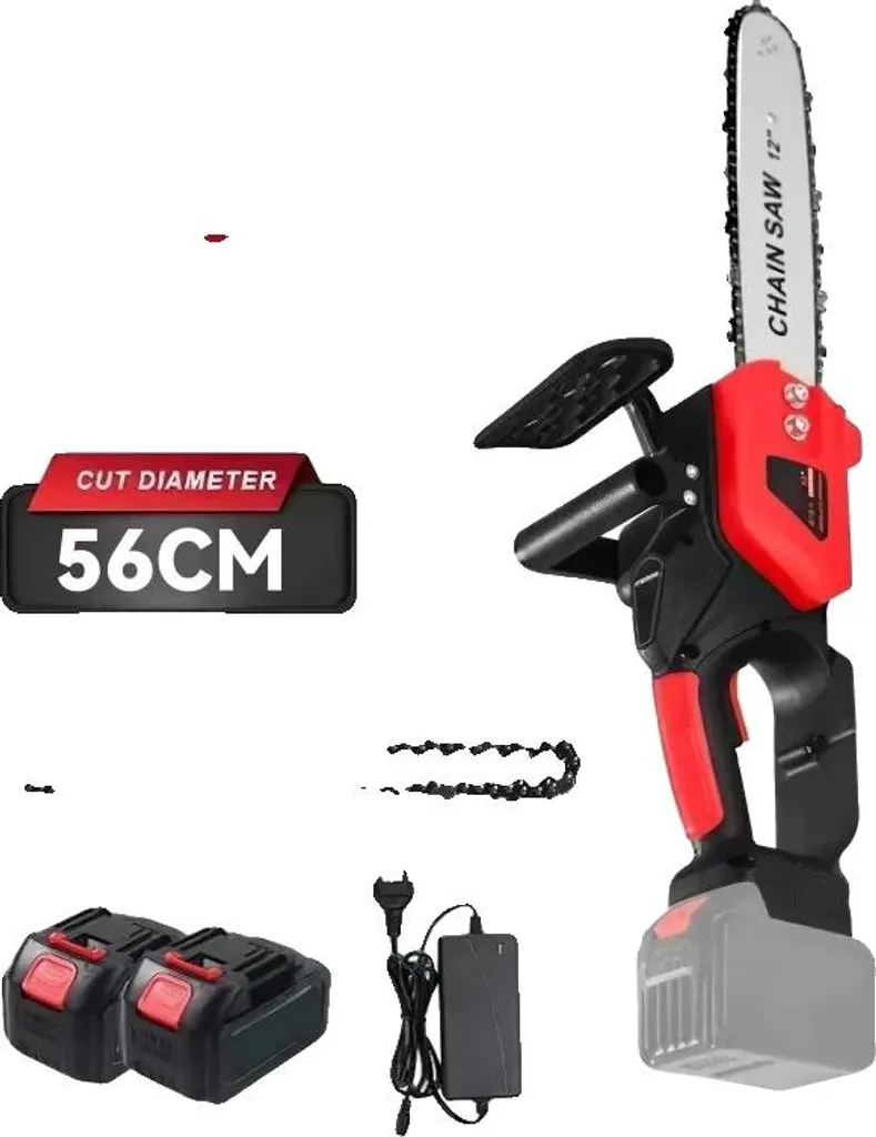 Tronçonneuse sans fil compacte haute vitesse avec 2 batteries 24V