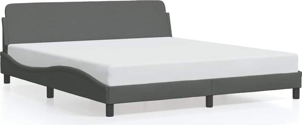 vidaXL Rám postele "Dover" tmavě šedý 180x200 cm látka Obrázek produktu 