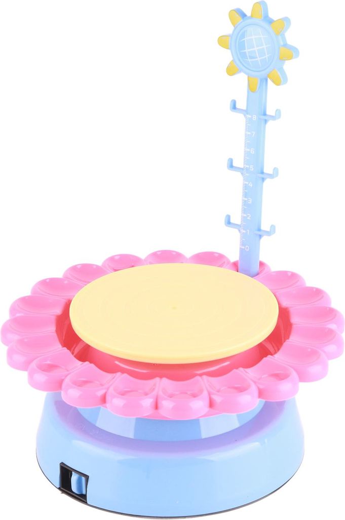 Töpferscheiben-Set für Kinder, DIY, satte Farben, pädagogische Bastelaktivität, Ton, Modellierung, Lufttrocknungsmaschine, Rosa, Blau