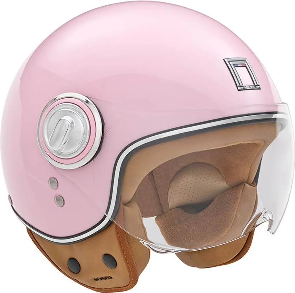 NOX Jet Idol Solid S Rose Pastel Gloss Casque Ouvert - Écran Long