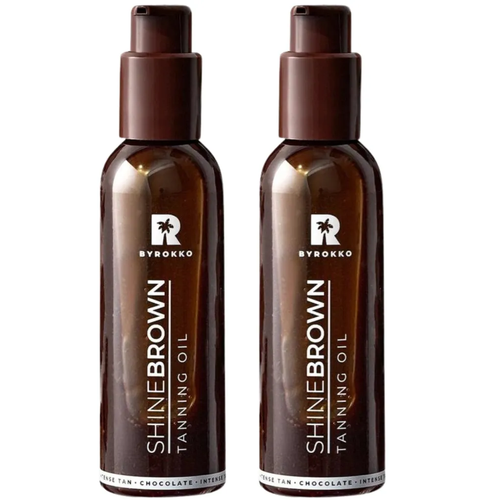 Olio Abbronzante Cioccolato Byrokko 2x100ml - Trattamento Nutriente