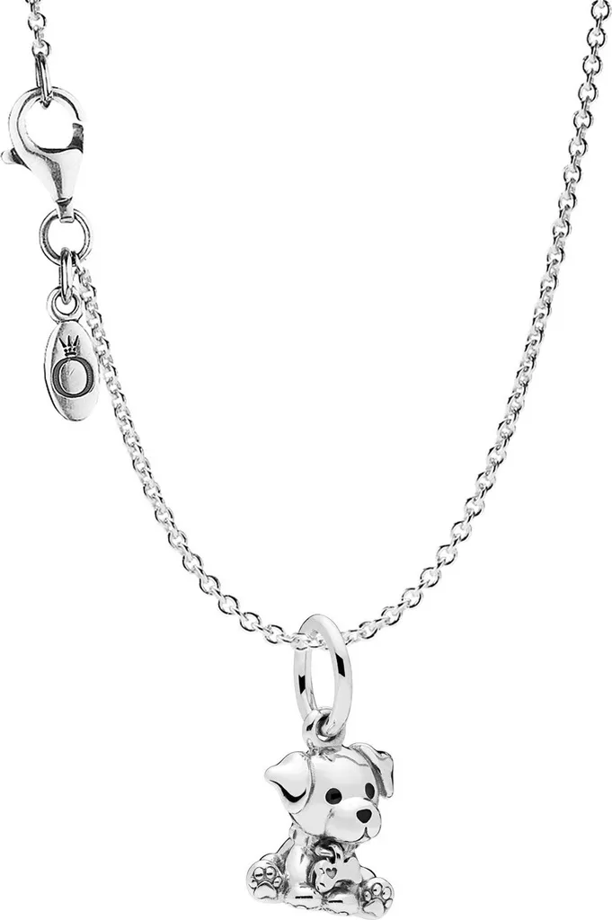 Collier Femme avec Pendentif Chien en Argent Massif, Bijou Pandora 75249