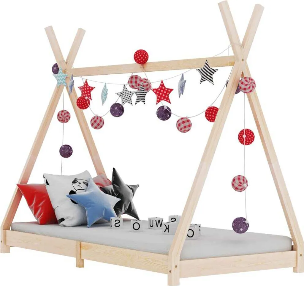 Sommier de lit pour enfants en pin massif 70 x 140 cm robuste et stable