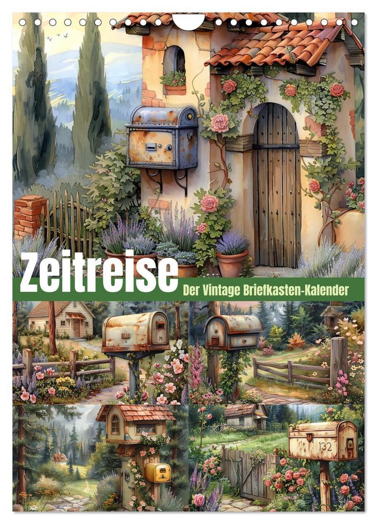 Zeitreise - Der vintage Briekasten Kalender (Wandkalender 2027 DIN A4 hoch), CALVENDO Monatskalender