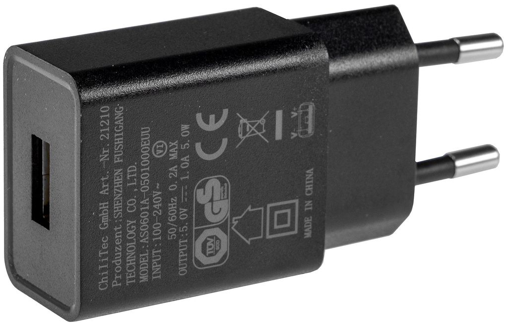 ChiliTec 21210 Stecker-Netzteil mit USB "CTN-0510" Ein Produktbild 