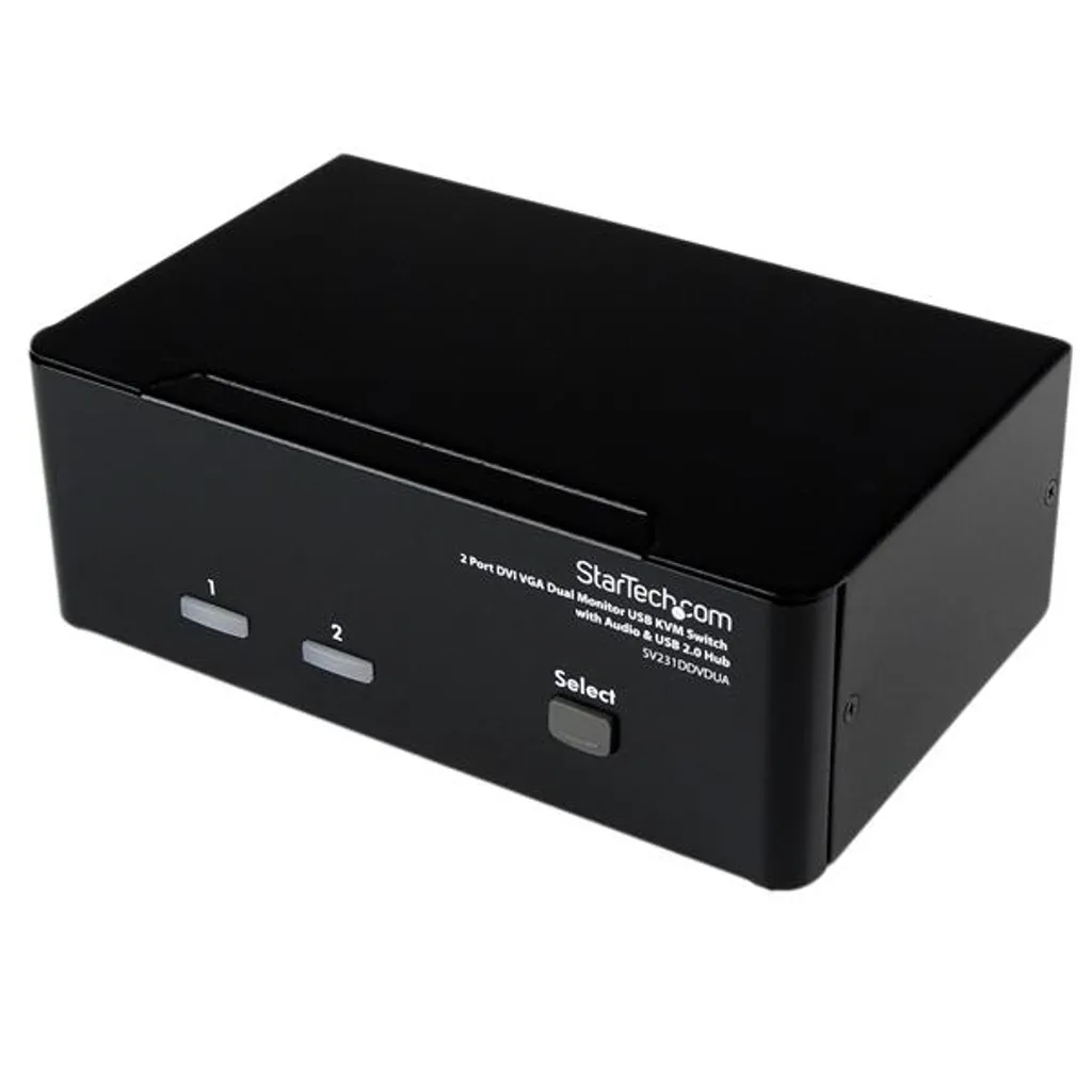 Réduisez l'Encombrement avec ce Commutateur KVM 2 Ports DVI VGA Noir