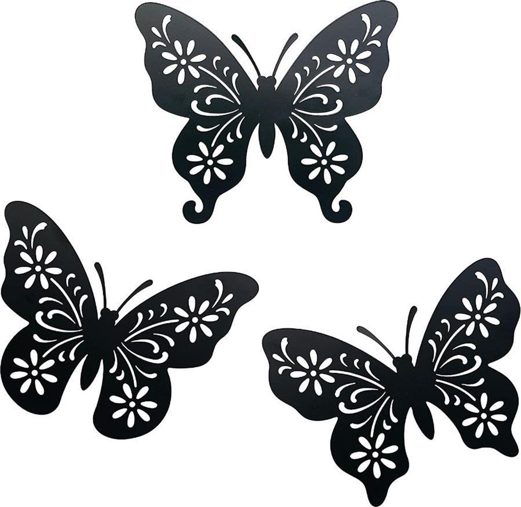 1 Set Hummingbird Zaundekor realistisch aussehende 3D visuelle Effekt Nicht verblüffende hochsimulierte Schmetterlingsbutter-Hummingbird Wandskulp...