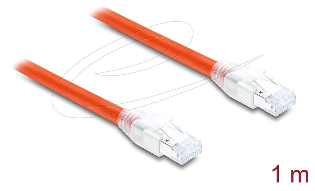DELOCK RJ45 Netzwerkkabel Cat.8.1S/FTP 1m bis 40 Gbps orange