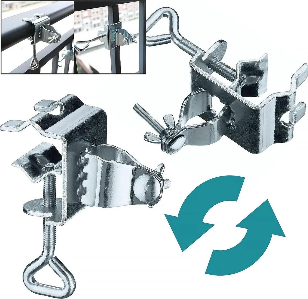 Support de Parasol Pince Table et Balcon - Acier Fixation Facile