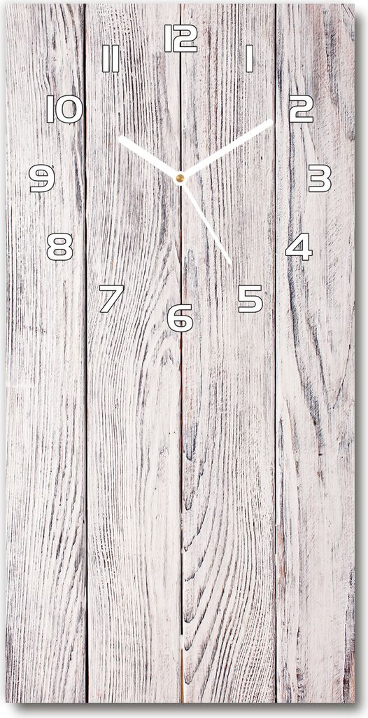 Wanduhr aus Glas – 30x60 cm - Glasbild - Glasuhr - Gehärtetes Glas -Holzwand