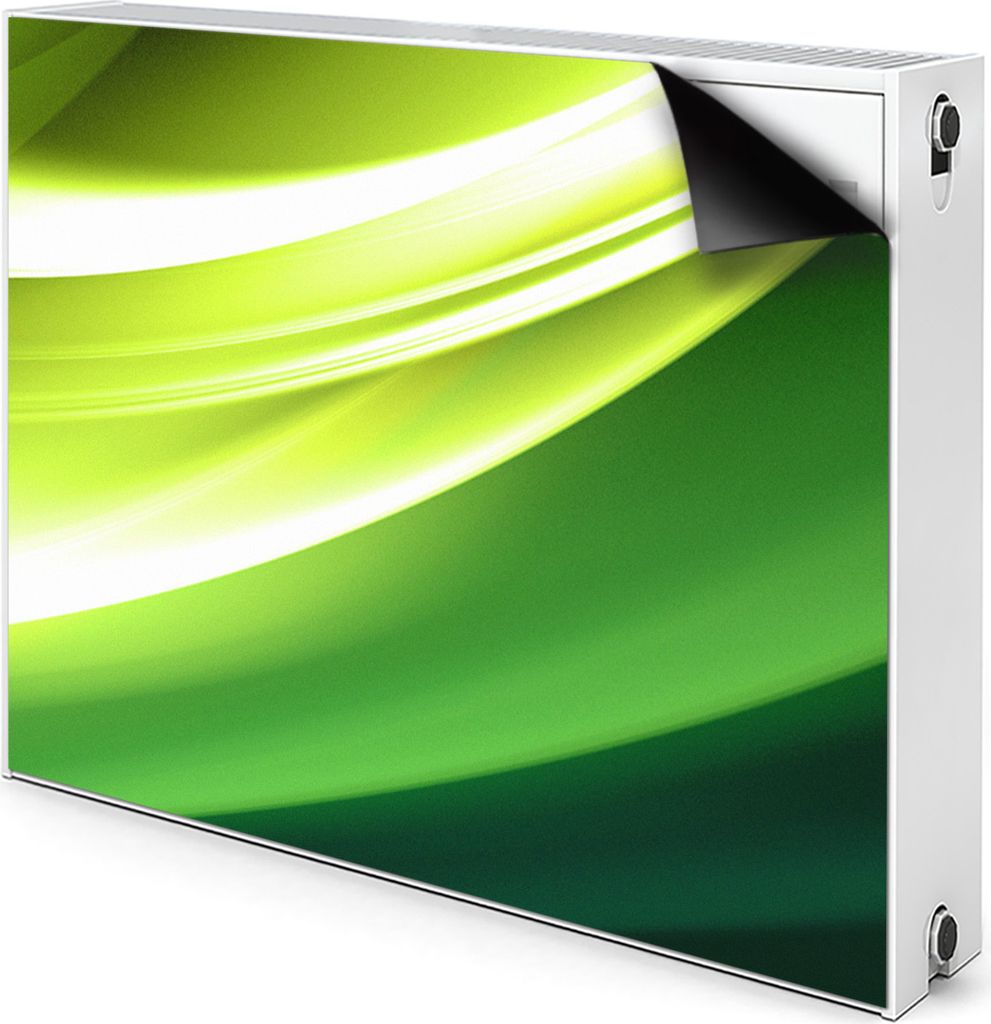 Magnet Radiator Magnet Mat Heizkörperverkleidung Heizkörper-Abdeckung Heizung 110x60 cm - Abstraktion, grün