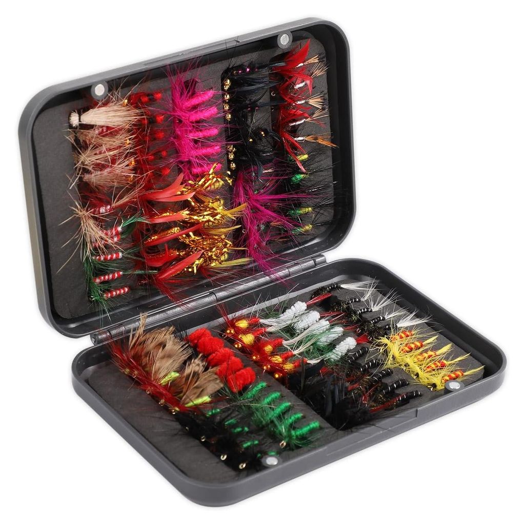100 Stück Fliegenfischen Set - Sortiment Set mit Produktbild 