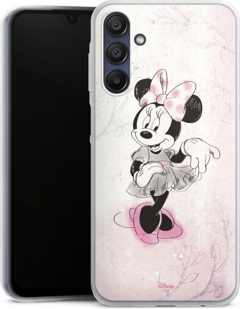 DeinDesign Slim Hülle für Samsung Galaxy A15 5G Silikon Case Ultra Dünn Handyhülle Disney Minnie Mouse Vintage