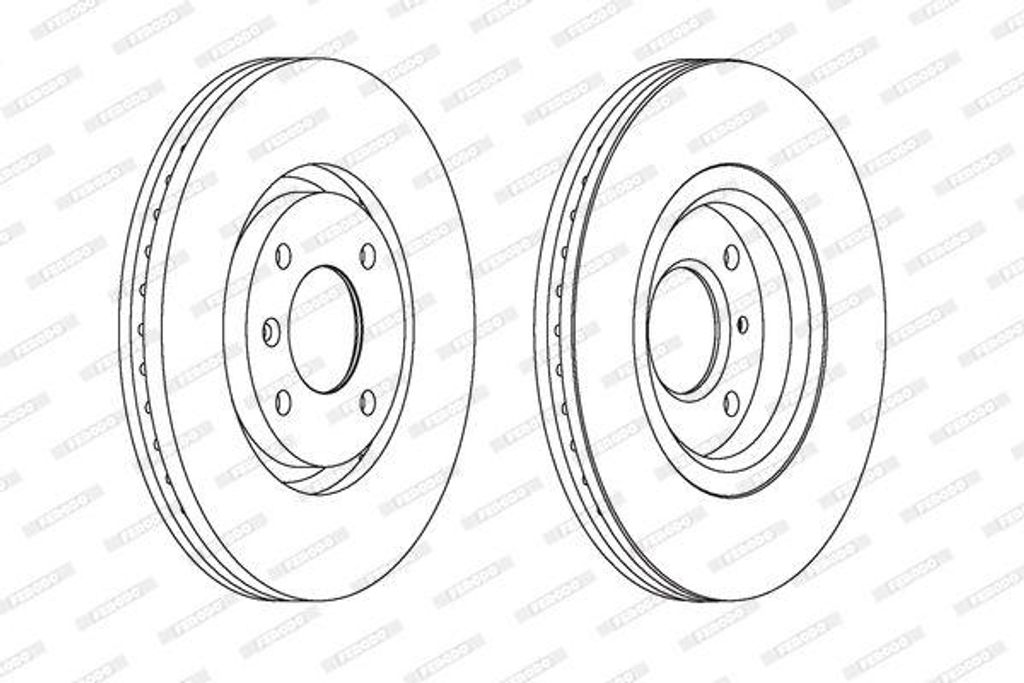 FERODO DDF1152C Bremsscheibe OE 424617 kompatibel mit Berlingo, C3, C4, C4er, C5, DS3, DS4, Xsara, Corsa F, Crossland X, 1007, 2008, 206, 207, Part...