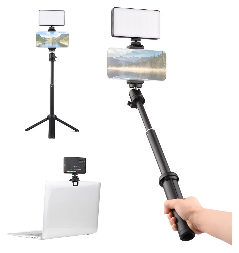 Kit Vidéo LED RVB W140 Éclairage de Poche CRI95+ avec Pied de Table