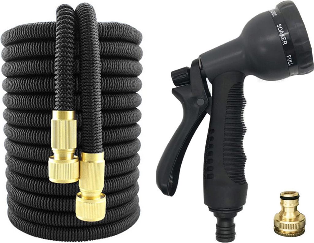 Verk 24396 Tuyau flexible de jardin 15 - 45 m noir Image du produit 