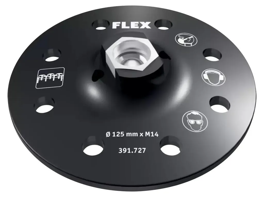 Plateau FLEX M14 anti-vibration pour disque abrasif 150mm velcro 419192