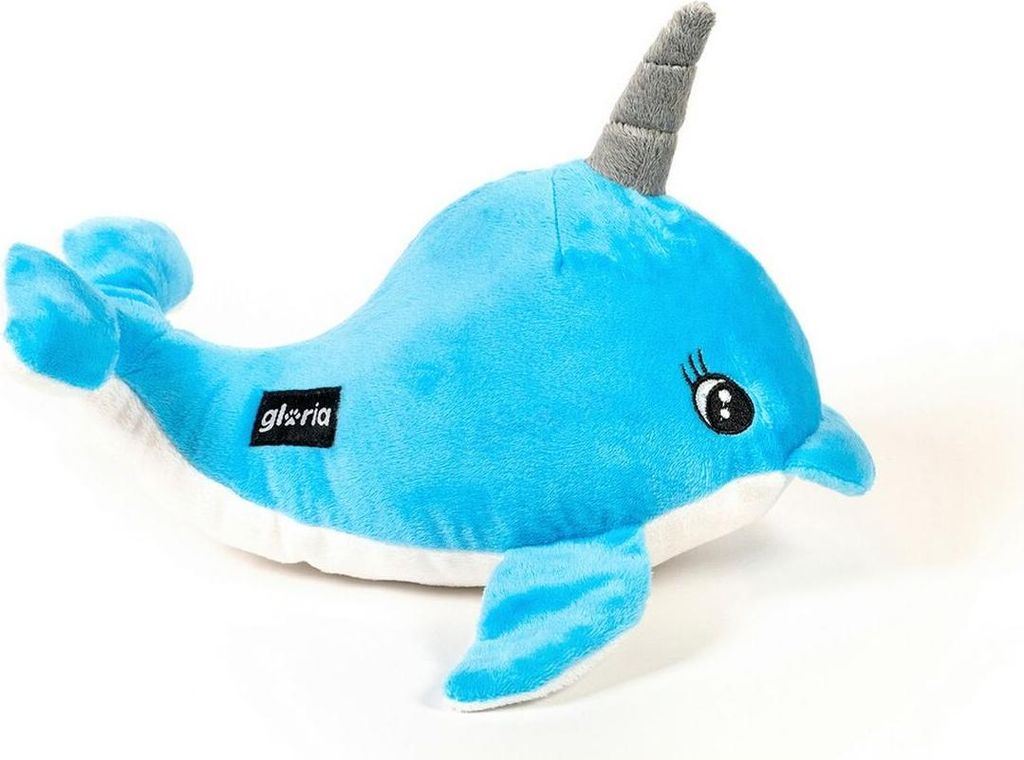 Kuscheltier für Hunde Gloria Nuka 11 x 25 x 13 cm Narwal Polypropylen