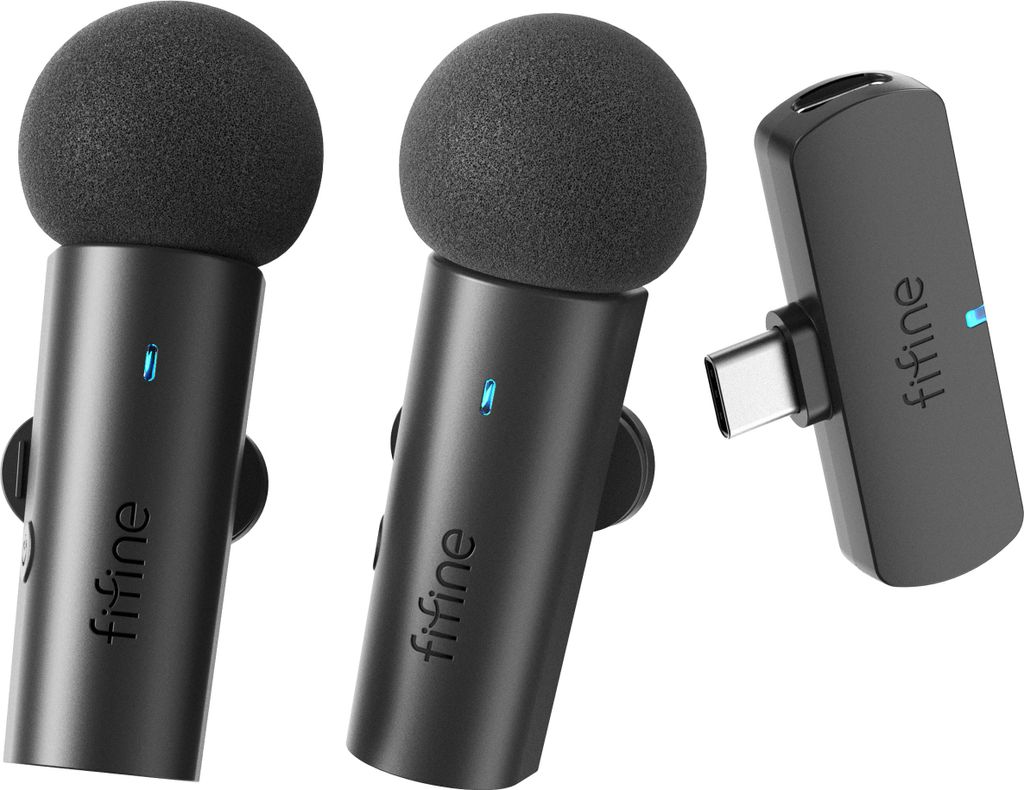 FIFINE M8 micro-cravate sans fil pour USB-C / iPhone (x2), Image du produit 