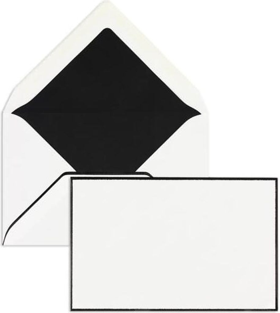 Trauerumschläge 109x168mm 90g/qm gummiert VE=100 Stück weiß