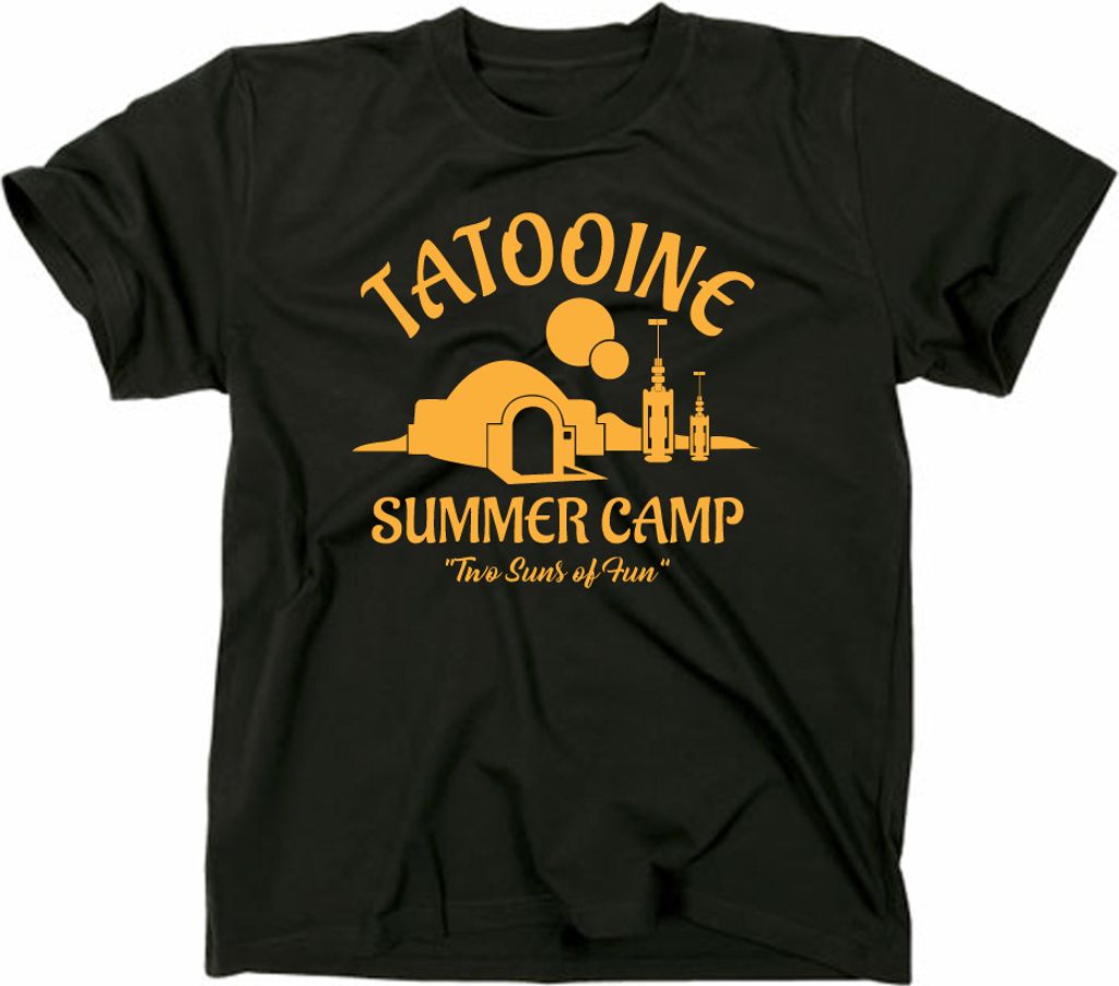 Styletex23 T-Shirt Tatooine Summer Camp Two Suns of Fun, schwarz, XXL
