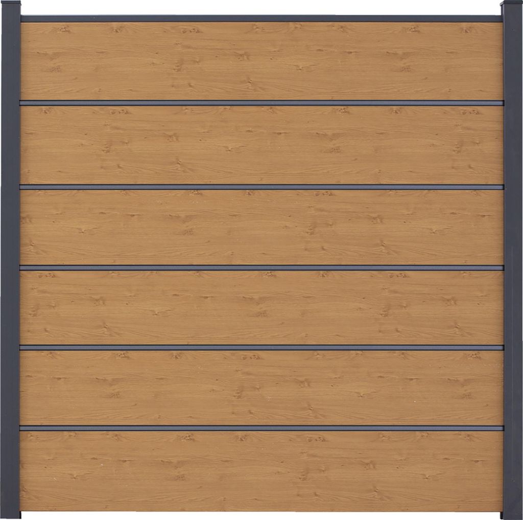 GroJa BasicLine PVC Stecksystem Bausatz 180 x 180 cm Premium asteiche_natur