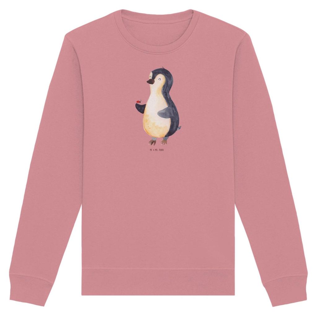 Mr. & Mrs. Panda Baumwoll Pullover Pinguin Marienkäfer Größe M - Canyon Pink - Geschenk, Aufmerksam, Pulli, Glück, Sweatshirt, Pinguine, Kleine...