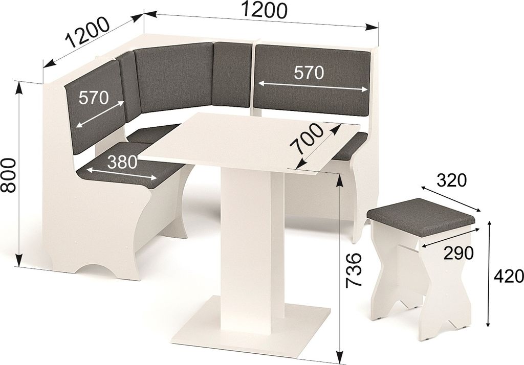 Eckbankgruppe Klein 4 Tlg