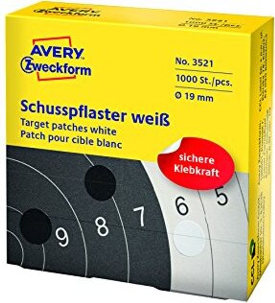 AVERY Zweckform Schuápflaster, weiá, Durchmesser: 19 mm Image du produit 