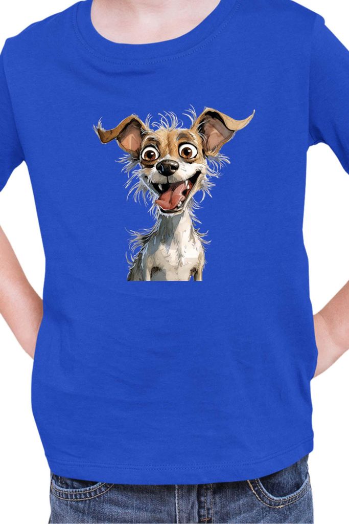 Kinder T-Shirt Funny Dogs Breeds Chihuahua Dog Breed, 7-8 Jahr - 128 / Blau