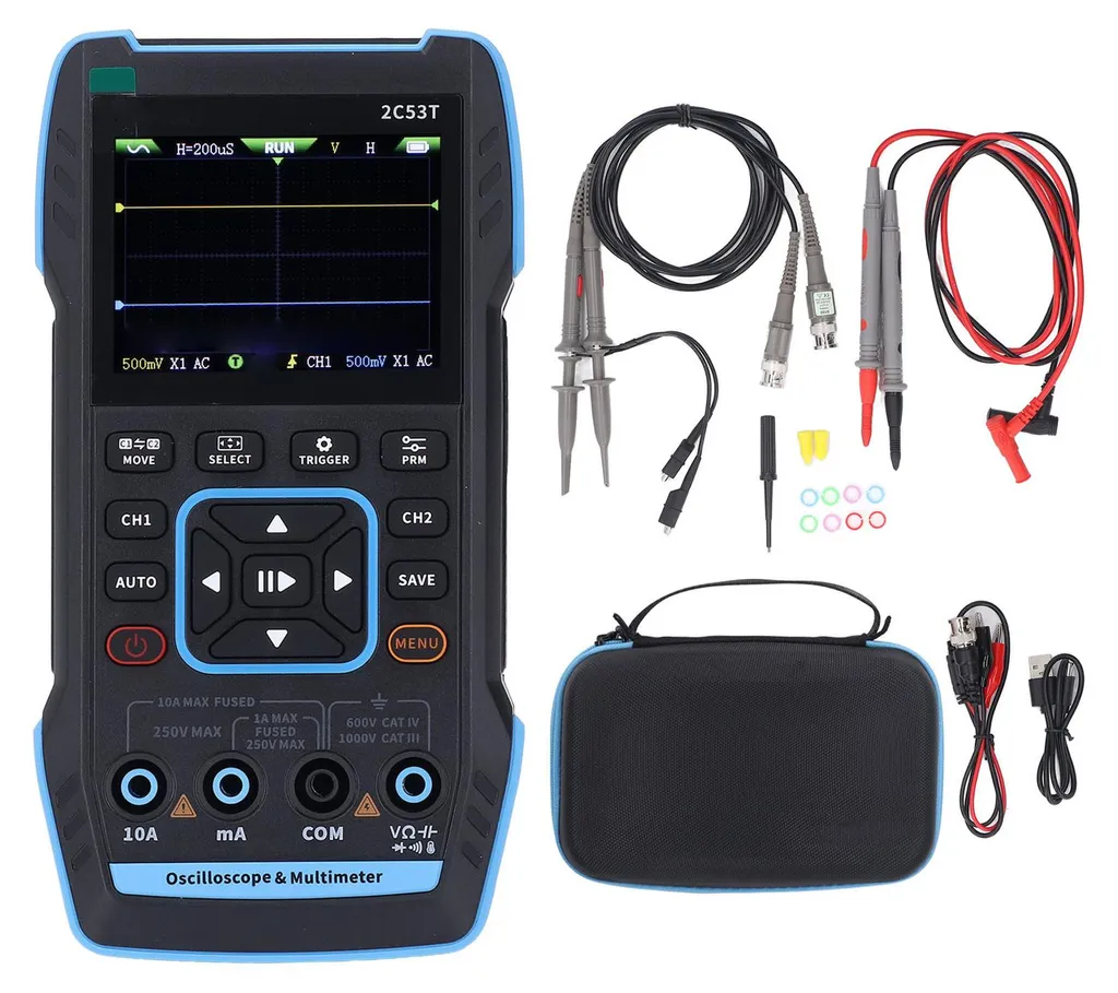 Multimètre Portable Oscilloscope Intégré 250 MS/s avec Générateur DDS
