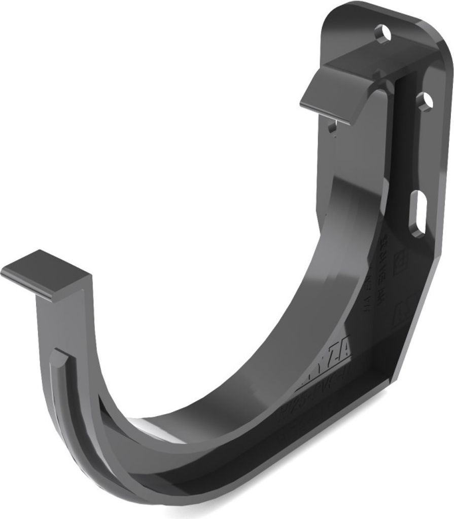 PVC-Rinnenhakenleiste/Front Ø 125 mm, Schwarz RAL 9005 Produktbild 