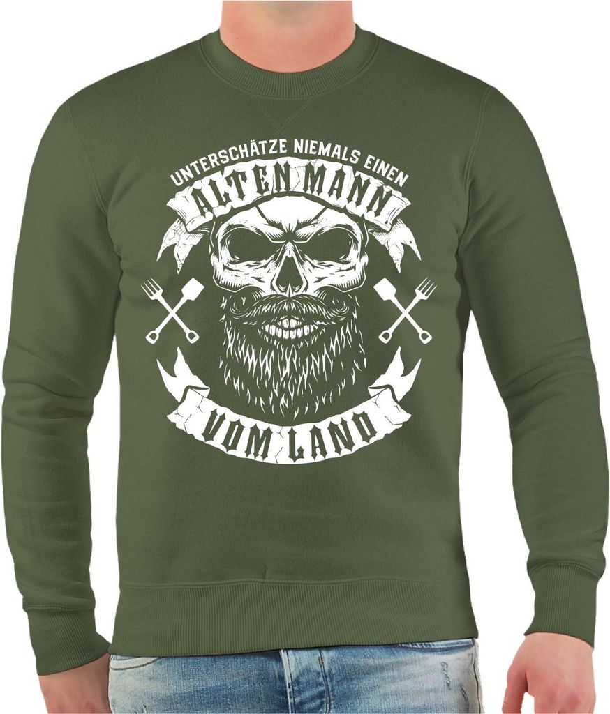 Herren Sweatshirt Unterschätze niemals einen alten Mann vom LAND