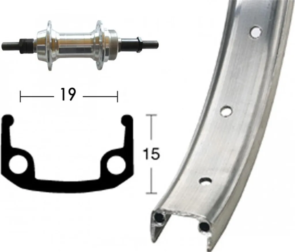 Roue 20 pouces pour vélo pliant et enfant aluminium 36 rayons valve ZKR