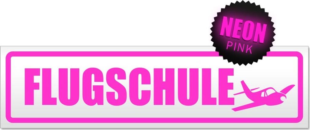 Flugschule Flugzeug Magnetschild Schild magnetisch