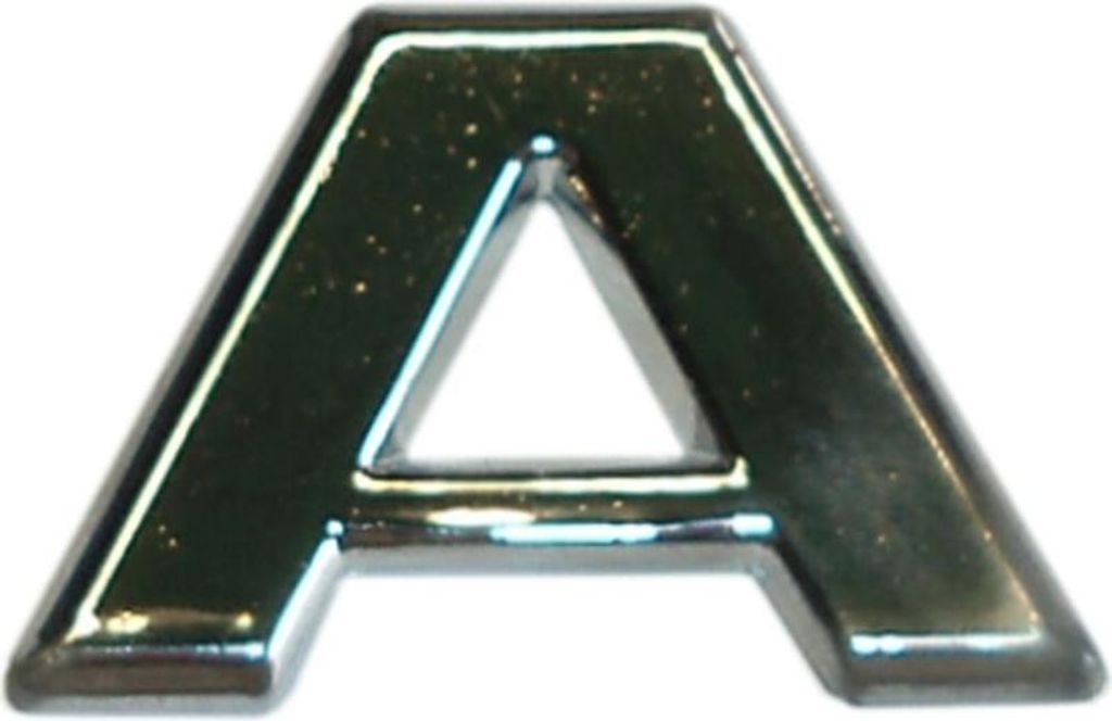 Hermann Schütz 3D-Relief-Chrome-Buchstabe A 25x35mm Produktbild 