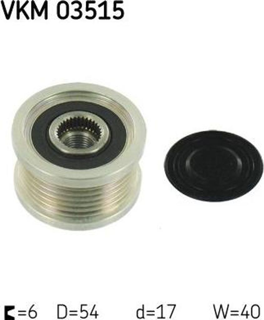 SKF VKM 03515 Freilauf Lichtmaschine OE 1204178 kompatibel mit Adam, Astra J, Cascada, Zafira